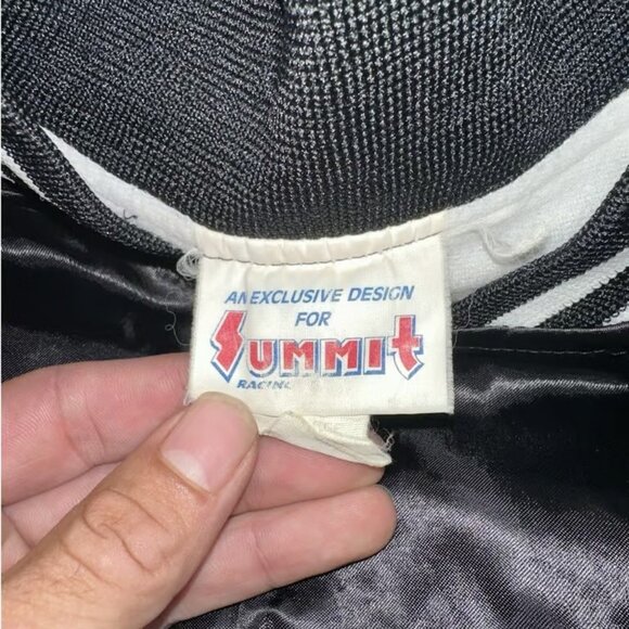 Vintage Satin Jacket Mens XL Summit Racing Equipment Silver Anniversary 1993 - Picture 3 of 3